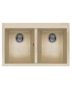 ELLECI akmens masas virtuves izlietne QUADRA 350 Champagne 79x50 cm