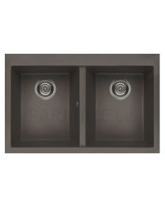 ELLECI akmens masas virtuves izlietne QUADRA 350 Dove pelēks 79x50 cm