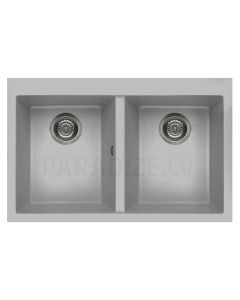 ELLECI stone mass kitchen sink QUADRA 350 Aluminium 79x50 cm