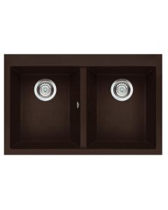 ELLECI akmens masas virtuves izlietne QUADRA 350 Espresso 79x50 cm