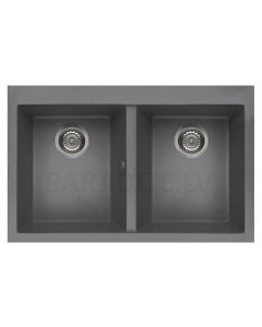 ELLECI akmens masas virtuves izlietne QUADRA 350 Titanium 79x50 cm