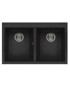 ELLECI stone mass kitchen sink QUADRA 350 Nero Pietra 79x50 cm