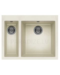 ELLECI akmens masas virtuves izlietne QUADRA 150 Bianco Antico 59x50 cm