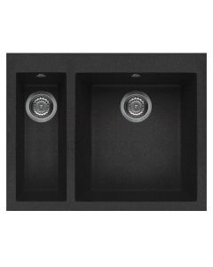 ELLECI stone mass kitchen sink QUADRA 150 Nero Pietra 59x50 cm