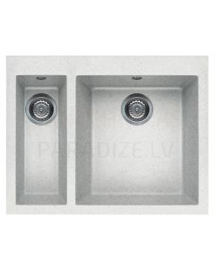 ELLECI stone mass kitchen sink QUADRA 150 Bianco Pietra 59x50 cm