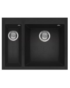 ELLECI stone mass kitchen sink QUADRA 150 Nero 59x50 cm