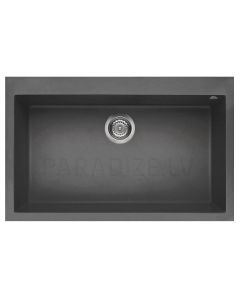 ELLECI stone mass kitchen sink QUADRA 130 Dark grey 79x50 cm