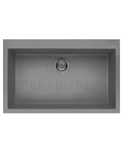 ELLECI akmens masės virtuvės kriauklė QUADRA 130 Light grey 79x50 cm