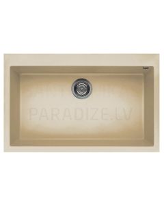 ELLECI stone mass kitchen sink QUADRA 130 Champagne 79x50 cm