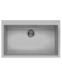 ELLECI stone mass kitchen sink QUADRA 130 Aluminium 79x50 cm