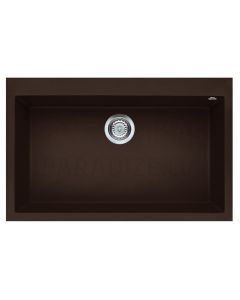 ELLECI akmens masas virtuves izlietne QUADRA 130 Espresso 79x50 cm