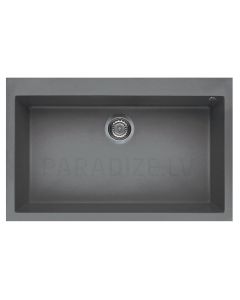 ELLECI akmens masas virtuves izlietne QUADRA 130 Titanium 79x50 cm
