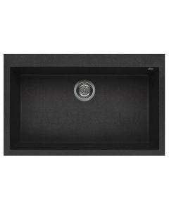 ELLECI stone mass kitchen sink QUADRA 130 Nero Pietra 79x50 cm