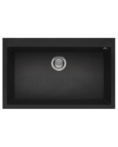 ELLECI stone mass kitchen sink QUADRA 130 Nero 79x50 cm