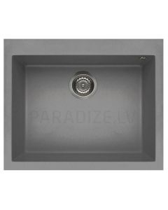 ELLECI akmens masės virtuvės kriauklė QUADRA 110 Light grey 61x50 cm