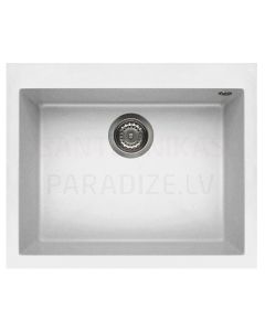 ELLECI akmens masas virtuves izlietne QUADRA 110 Bianco 61x50 cm