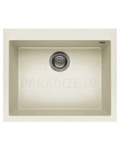 ELLECI stone mass kitchen sink QUADRA 110 Bianco Antico 61x50 cm