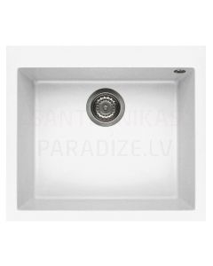 ELLECI stone mass kitchen sink QUADRA 105 White 57x50 cm