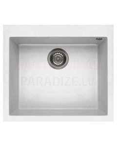 ELLECI akmens masas virtuves izlietne QUADRA 105 Bianco 57x50 cm