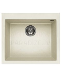 ELLECI akmens masas virtuves izlietne QUADRA 105 Bianco Antico 57x50 cm