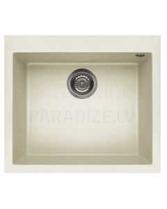 ELLECI stone mass kitchen sink QUADRA 105 Bianco Antico 57x50 cm