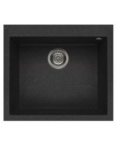 ELLECI akmens masas virtuves izlietne QUADRA 105 Nero Pietra 57x50 cm