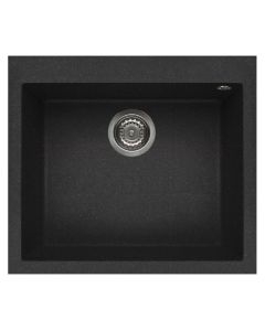 ELLECI stone mass kitchen sink QUADRA 105 Nero Pietra 57x50 cm