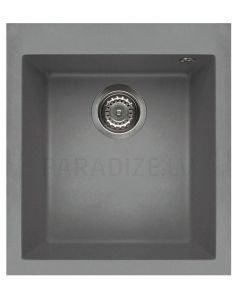 ELLECI stone mass kitchen sink QUADRA 100 Light grey 41x50 cm