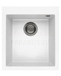 ELLECI stone mass kitchen sink QUADRA 100 White 41x50 cm