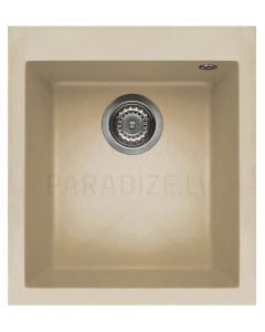 ELLECI akmens masas virtuves izlietne QUADRA 100 Champagne 41x50 cm