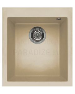 ELLECI stone mass kitchen sink QUADRA 100 Champagne 41x50 cm