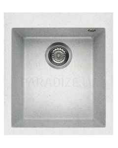 ELLECI stone mass kitchen sink QUADRA 100 Bianco Pietra 41x50 cm