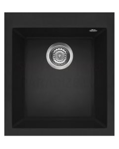 ELLECI stone mass kitchen sink QUADRA 100 Nero 41x50 cm