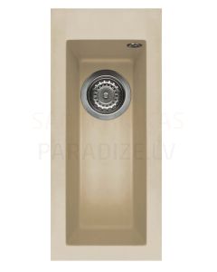 ELLECI stone mass kitchen sink QUADRA  50 Champagne 23x50 cm