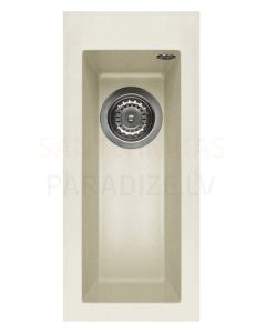 ELLECI akmens masas virtuves izlietne QUADRA  50 Bianco Antico 23x50 cm