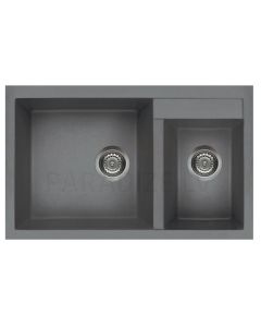 ELLECI akmens masas virtuves izlietne QUADRA 440 Titanium 81.5x50 cm