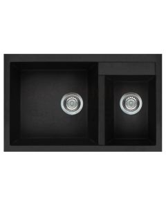 ELLECI stone mass kitchen sink QUADRA 440 Nero 81.5x50 cm