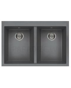 ELLECI akmens masas virtuves izlietne QUADRA 340 Titanium 80x53 cm