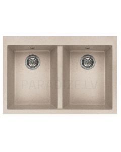 ELLECI akmens masas virtuves izlietne QUADRA 340 Avena 80x53 cm