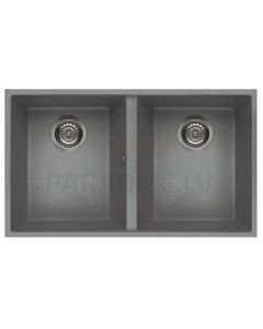 ELLECI stone mass kitchen sink QUADRA 350 UNDERMOUNT Light grey 76x43.5 cm