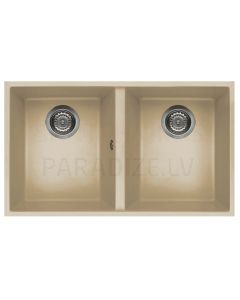 ELLECI stone mass kitchen sink QUADRA 350 UNDERMOUNT Champagne 76x43.5 cm