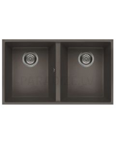 ELLECI stone mass kitchen sink QUADRA 350 UNDERMOUNT Dove grey 76x43.5 cm