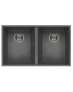 ELLECI akmens masas virtuves izlietne QUADRA 350 UNDERMOUNT Titanium 76x43.5 cm
