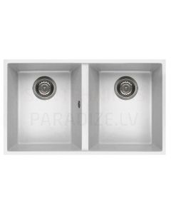 ELLECI akmens masas virtuves izlietne QUADRA 350 UNDERMOUNT Bianco 76x43.5 cm