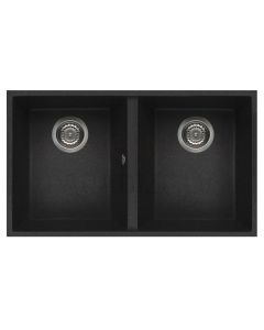 ELLECI stone mass kitchen sink QUADRA 350 UNDERMOUNT Nero Pietra 76x43.5 cm