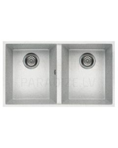 ELLECI stone mass kitchen sink QUADRA 350 UNDERMOUNT Bianco Pietra 76x43.5 cm