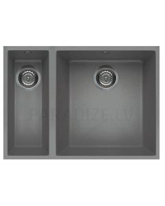 ELLECI akmens masės virtuvės kriauklė QUADRA 150 UNDERMOUNT Light grey 56x44 cm