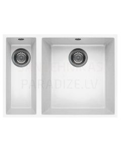 ELLECI stone mass kitchen sink QUADRA 150 UNDERMOUNT White 56x44 cm