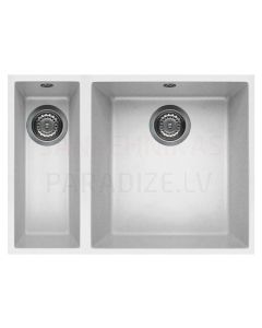 ELLECI akmens masas virtuves izlietne QUADRA 150 UNDERMOUNT Bianco 56x44 cm