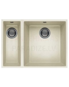 ELLECI akmens masas virtuves izlietne QUADRA 150 UNDERMOUNT Bianco Antico 56x44 cm